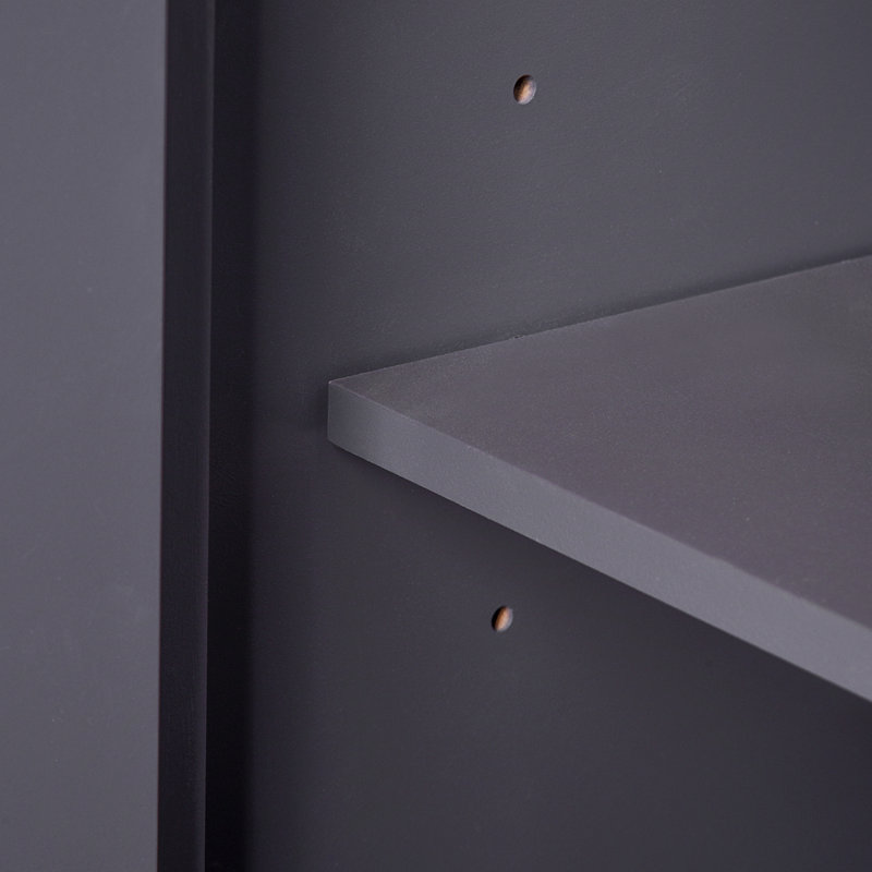 24'' Bathroom Vanity With Ceramic Sink Modern Freestanding Storage Cabinet  With Silver Handles and Soft Closing Doors