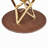 37-Inch Modern Round Dining Table, Small Kitchen Table For 2-4 People, Brown/Walnut Finish With Golden Metal Legs | Gift Idea-1332194691-1332194692