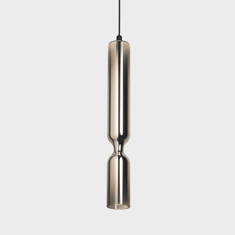 Misty Pendant Light, Mirroring Silver, Black, 15.7''