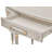  St. Charles Vanity Desk With Glass Top - Dove Grat