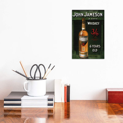 1906 John Jameson Whiskey Advert 1 Piece Wrapped Canvas Wall Art