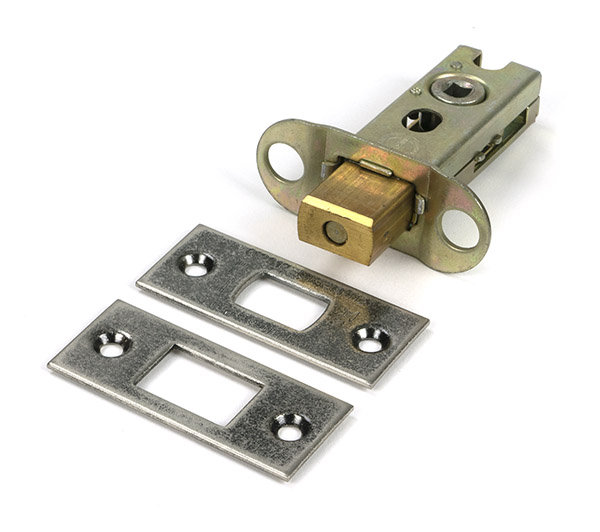 Aged Brass 2½" Heavy Duty Tubular Deadbolt, Pewter Patina