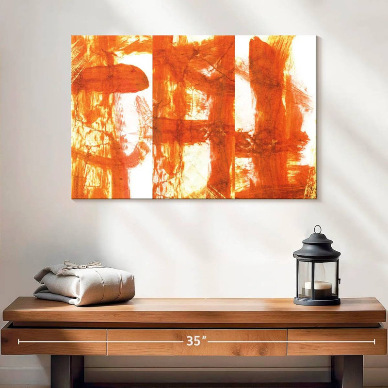 Orange Abstract Canvas Print, 16" H x 24" W x 1.25" D