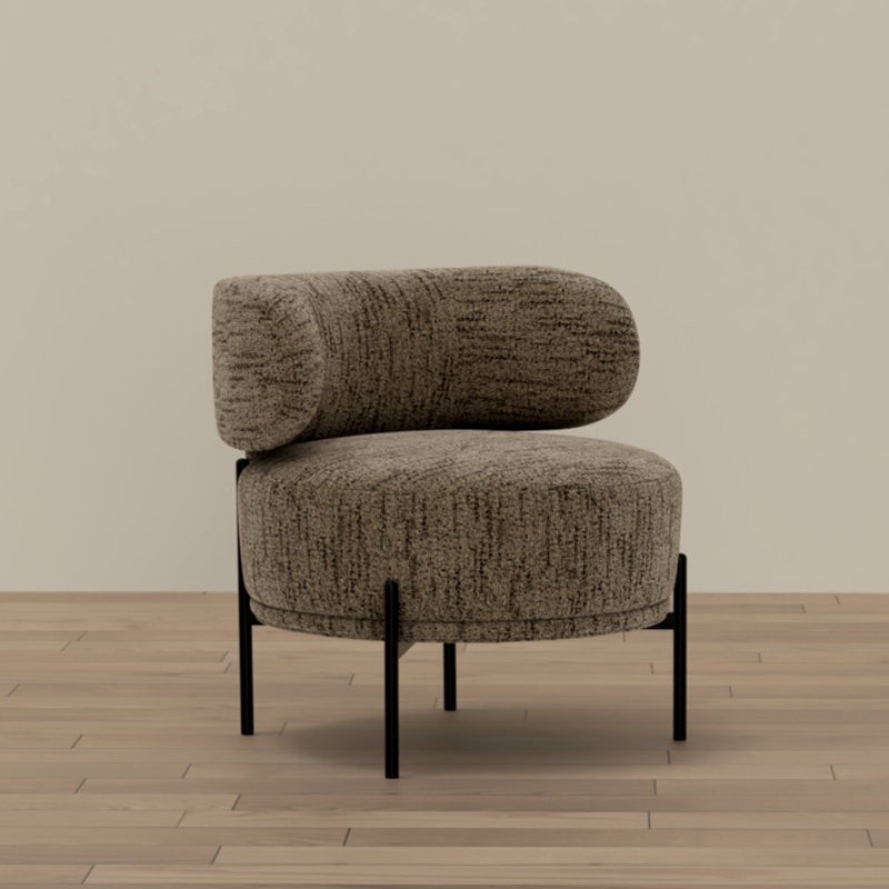 Fauteuil d'appoint beige moderne, Earth Brown