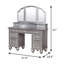 Meuble-lavabo transitionnel l 47,4 po avec tabouret, argent-948576118