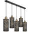 Sanostee 5 - Light Brushed Copper Kitchen Island Pendant