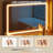 Fluted Vanity Desk with LED Mirror & Lights, 48" Makeup Table with Glass Top, Charging Station & Stool-1075870860