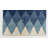 Contemporary Wool Rug with Interlocking Blue Diamonds