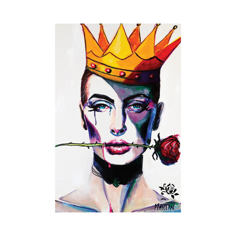 Queen Of Roses by Peter Martin - Gallery-Wrapped Canvas Giclée on Canvas, 20.32 cm H x 30.48 cm W, Wrapped Canvas