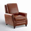Fauteuil inclinable par pression en cuir véritable de 33 po Andrena-12588765