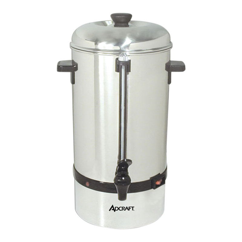 Percolateur à café Adcraft, en acier inoxydable, 100 tasses
