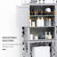 Armoire de rangement au-dessus de la toilette moderne, organisateur de salle de bain à double porte avec tablette intérieure réglable et tablette ouverte, gris