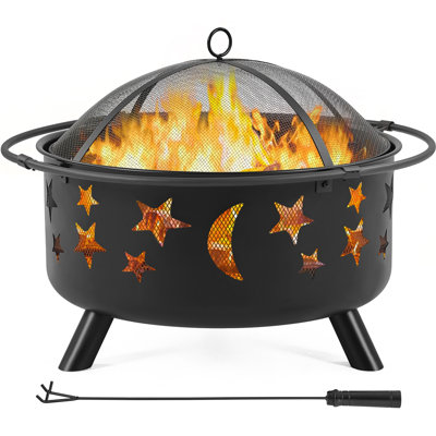 Round Iron Wood Burning Fire Pit