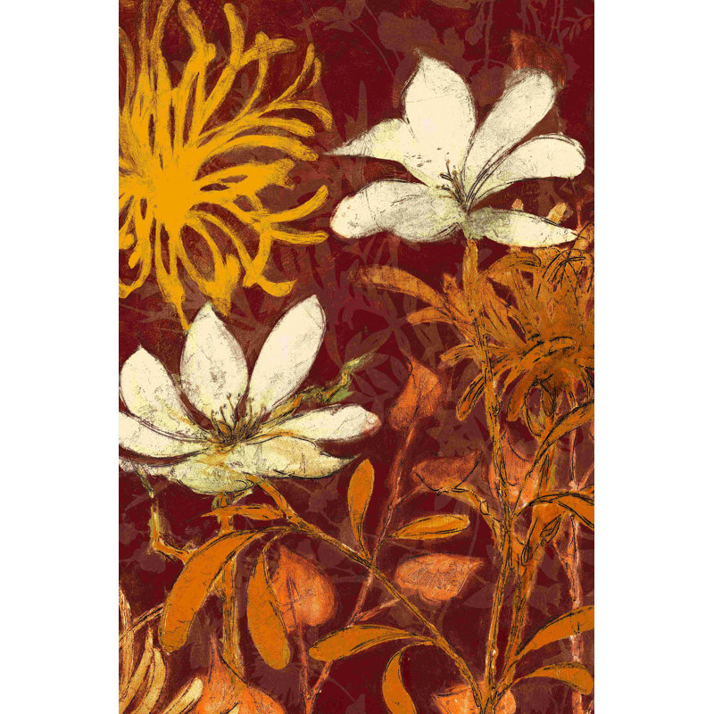 Purdy Flowers 1 - peinture sur toile tendue, H 12 po x l 8 po