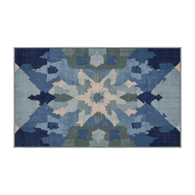 Machine Washable Gray Area Rug