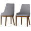 Ensemble de deux chaises Parsons en bois massif gris et noyer-740002133