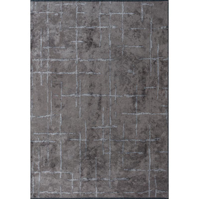 Rapture Abstract Area Rug in Gray