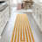 Isibeal Modern Classic Mitre Stripe Yellow/Ivory Rug-1191494465