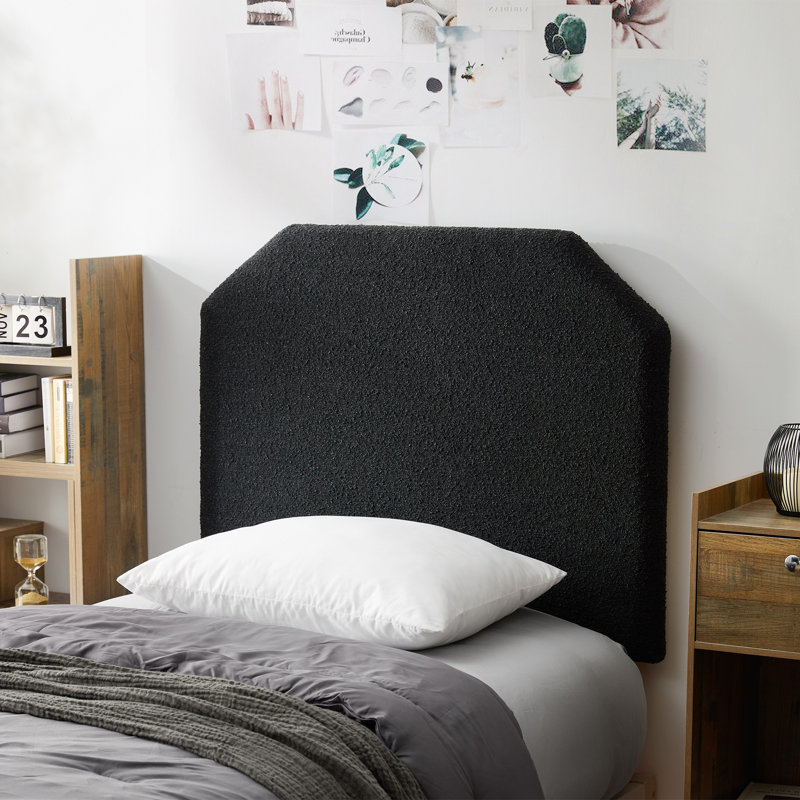 Tavira Allure Upholstered Boucle Headboard Twin XL, Black