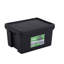 Wham Bam Heavy Duty Recycled 16L Plastic Storage Boxes Pack of 3 Black