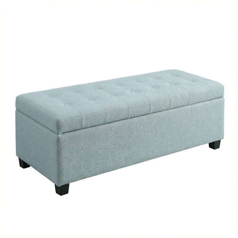 Repose-pieds avec rangement, banc de rangement, banc de chambre d'entrée capitonné