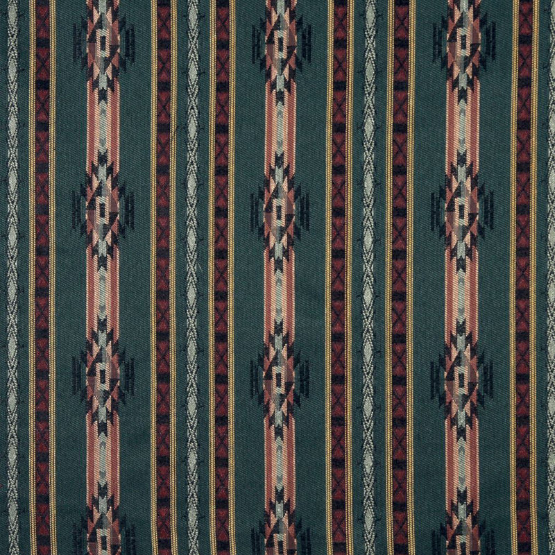 Tissu rayé Southwestern, Vert