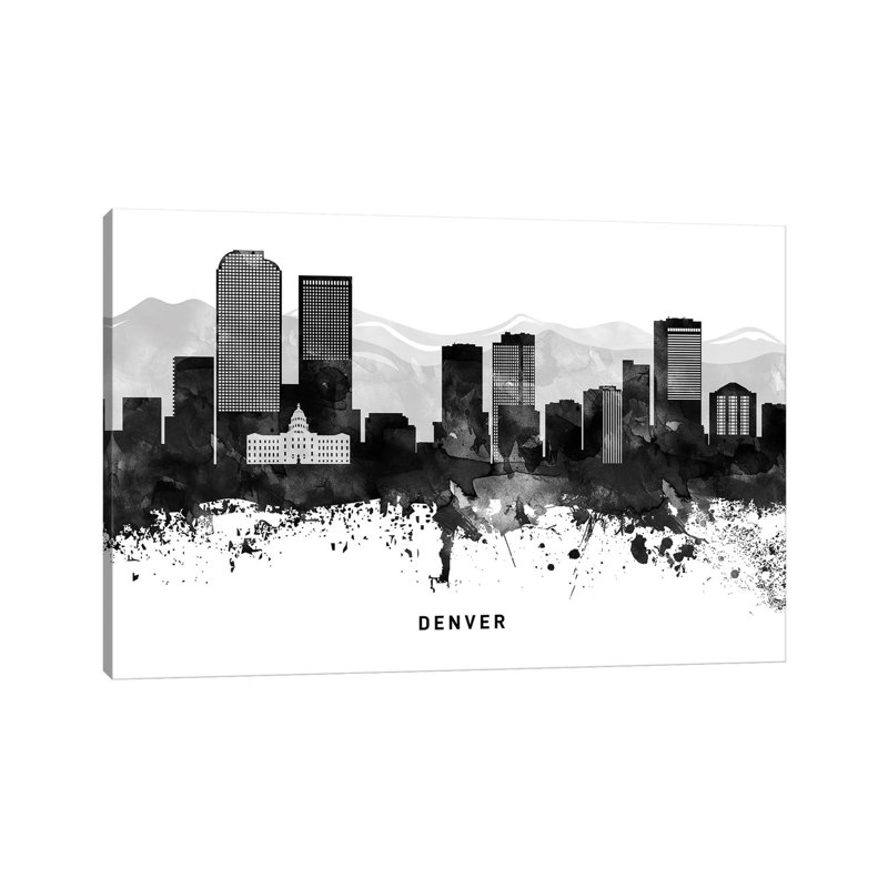 Denver Skyline by WallDecorAddict - Wrapped Canvas Print, 20.32 cm H x 30.48 cm W