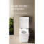 Toilette carrée moderne avec réservoir attaché - Télécommande, chasse d'eau automatique, siège chauffant, moniteur à DEL, réglages personnalisés par l'utilisateur, télécommande intégrée blanche, chasse d'eau automatique, Interface,-121676810