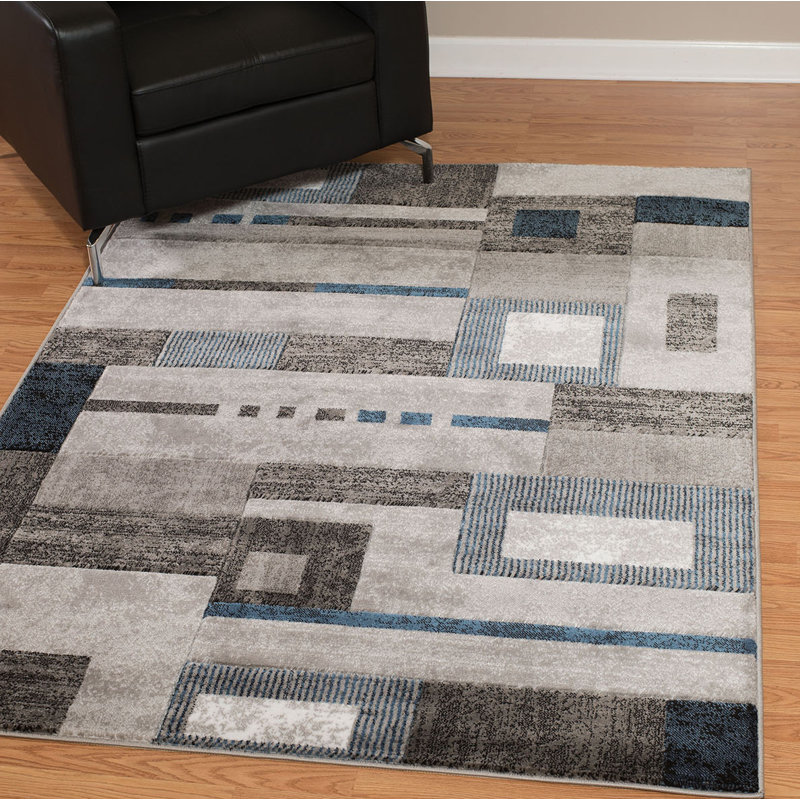 Goble Geometric Indoor Rug, Rectangle 5'3" x 7'2"