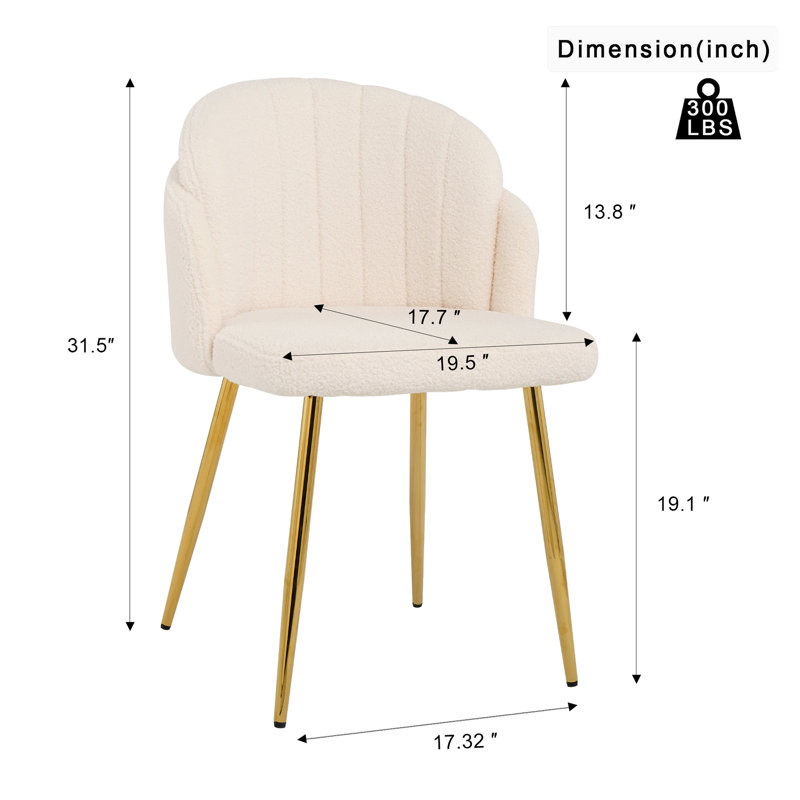Tabouret de comptoir court 19,1 po Caitlyn, Beige