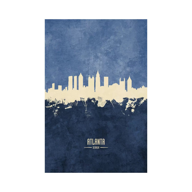 1 Piece Wrapped Canvas Wall Art, 30.48 cm H x 45.72 cm W, Blue/Beige