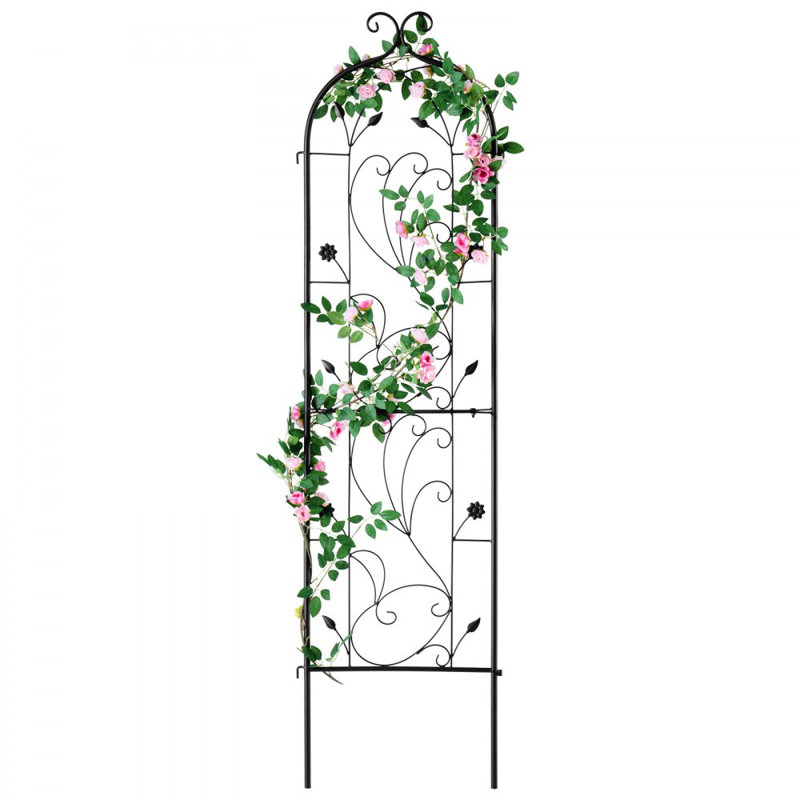 Metal Garden Trellis for Climbing Plant Support 152.4 × 38.1 cm Rustproof