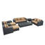 Ensemble d'extérieur 9 pièces en rotin avec coussins Eclipse par Modway-9107517-9107518