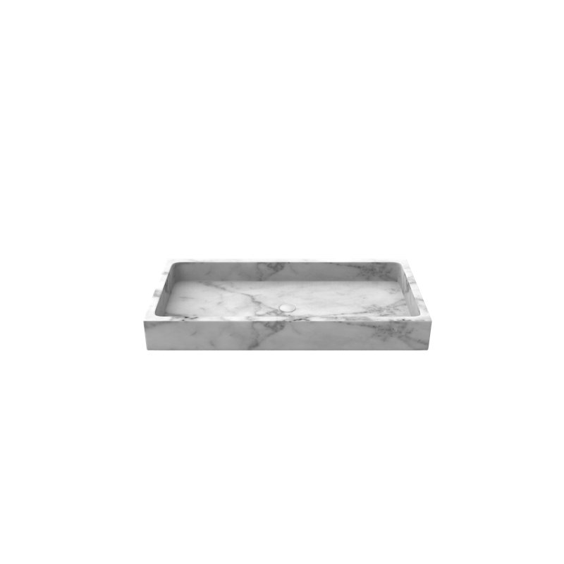 Badeloft Polymarble 15.7'' Stone Rectangular Bathroom Sink, White