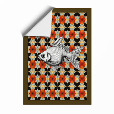 Fish in Ornament Eclectic - Framed Print