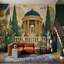 Papier peint classique paysage de paon-338759734-338759728