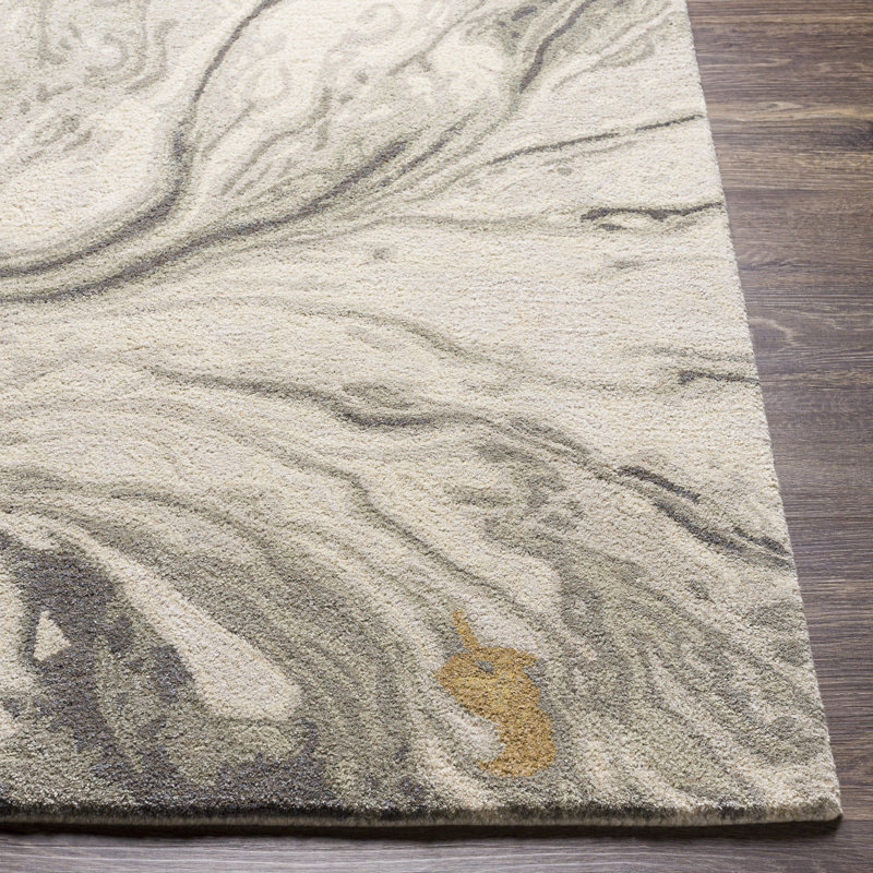 Kavita Hand Tufted Abstract Indoor Rug, Rectangle 5' x 7'6"