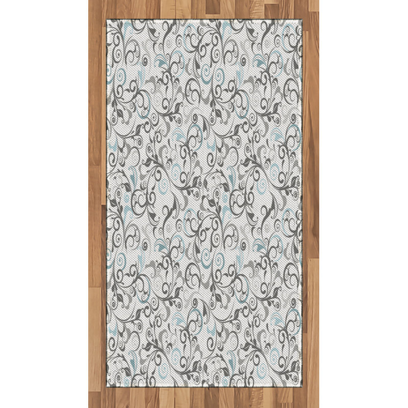 Floral High Density Long Fiber Poly Threads Decorative Area Rug Carpet, Rectangle 2'7" x 5'