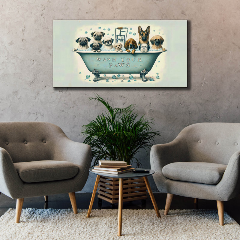  «Clean Paws» par Rich Monet, art mural sur toile, 60 po x 30 po