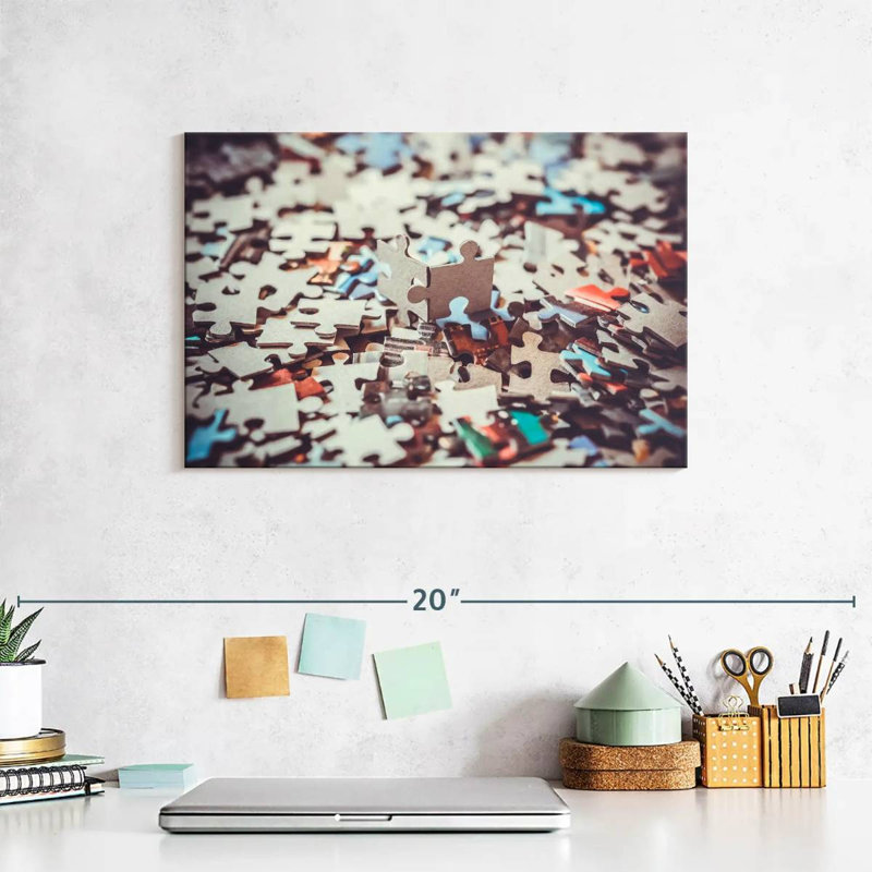 Senne Solving A Puzzle, 8" H x 12" W