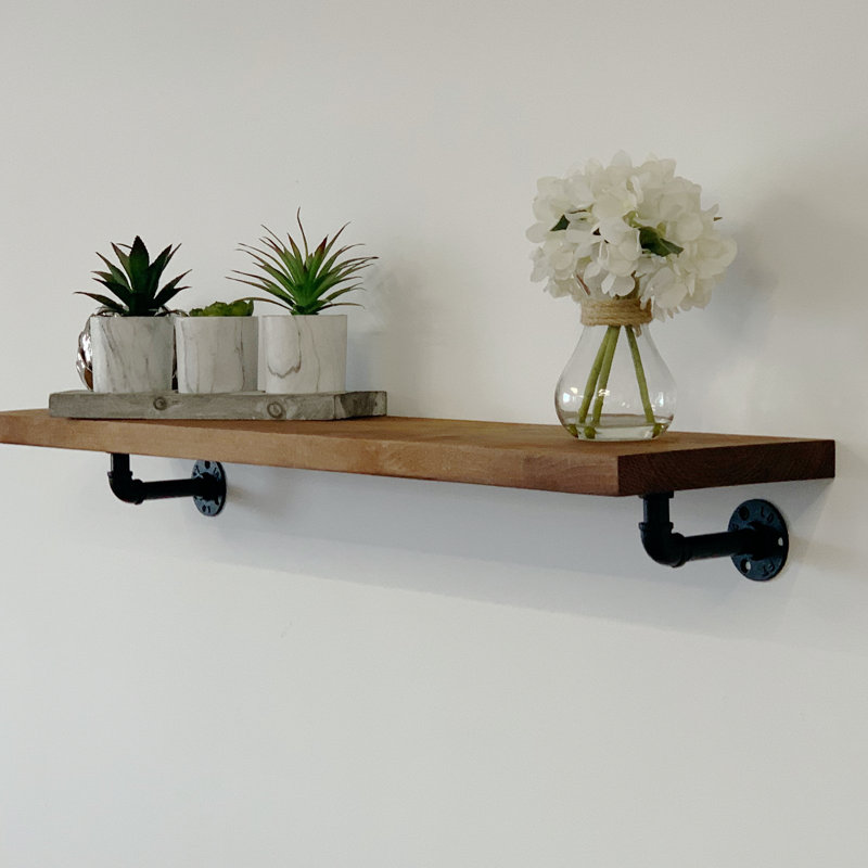 Edsall Pine Solid Wood Bracket Shelf