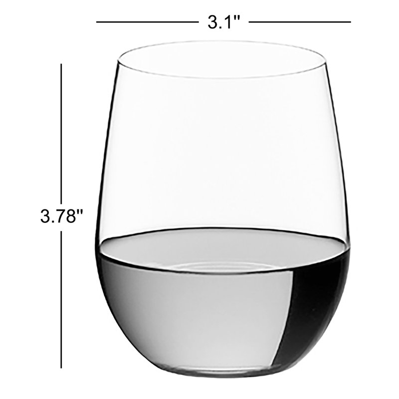 RIEDEL The O Wine tumbler Viognier/Chardonnay Wine Glass (Set of 2)