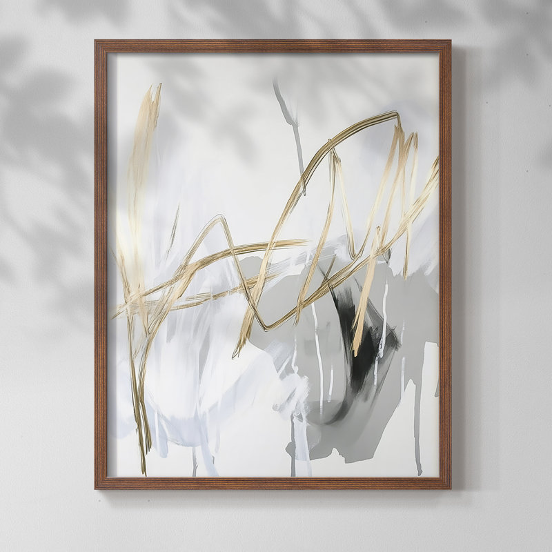" ABSTRACT Series DCCXXV " by J Paul, Walnut, 15" H x 12" W