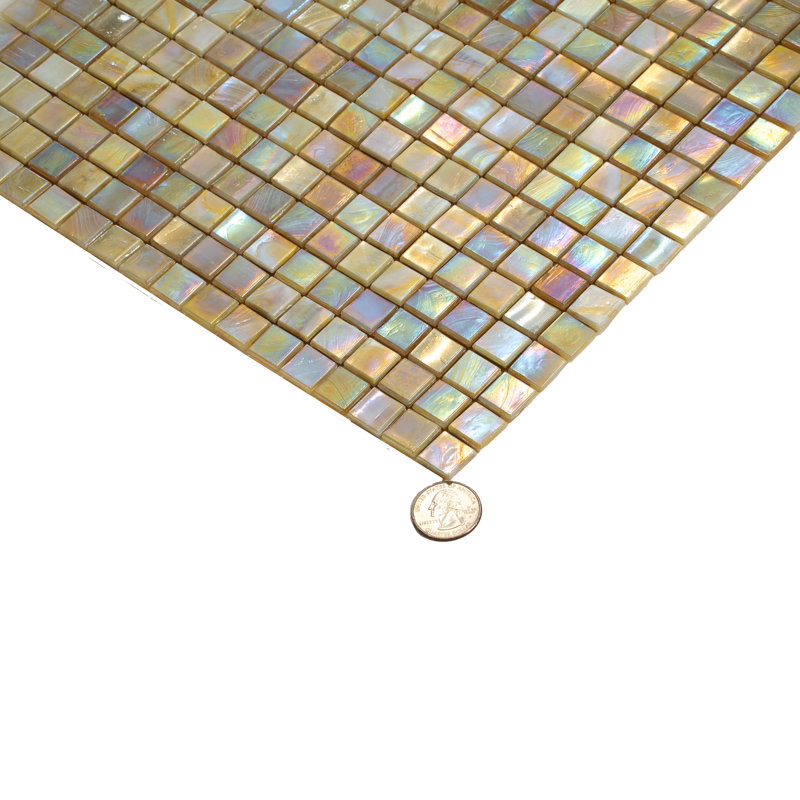 Skosh 0.6" x 0.6" Glass Grid Mosaic Wall & Floor Tile