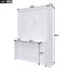 Lit escamotable peu encombrant avec tablette de rangement, bois massif, maison moderne