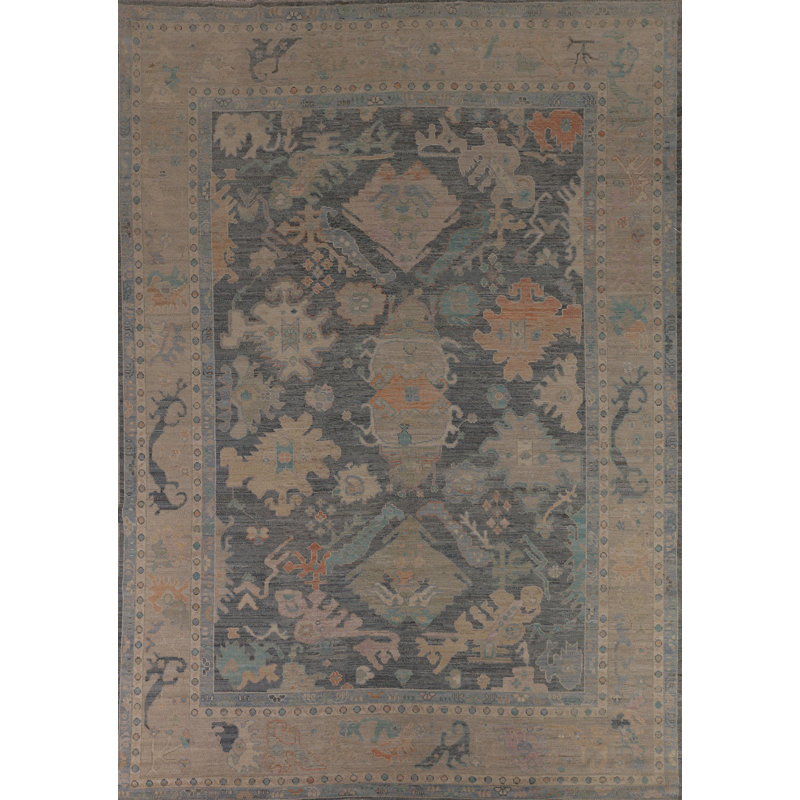 Vegetable Dye Oushak Turkish Area Rug 10x12