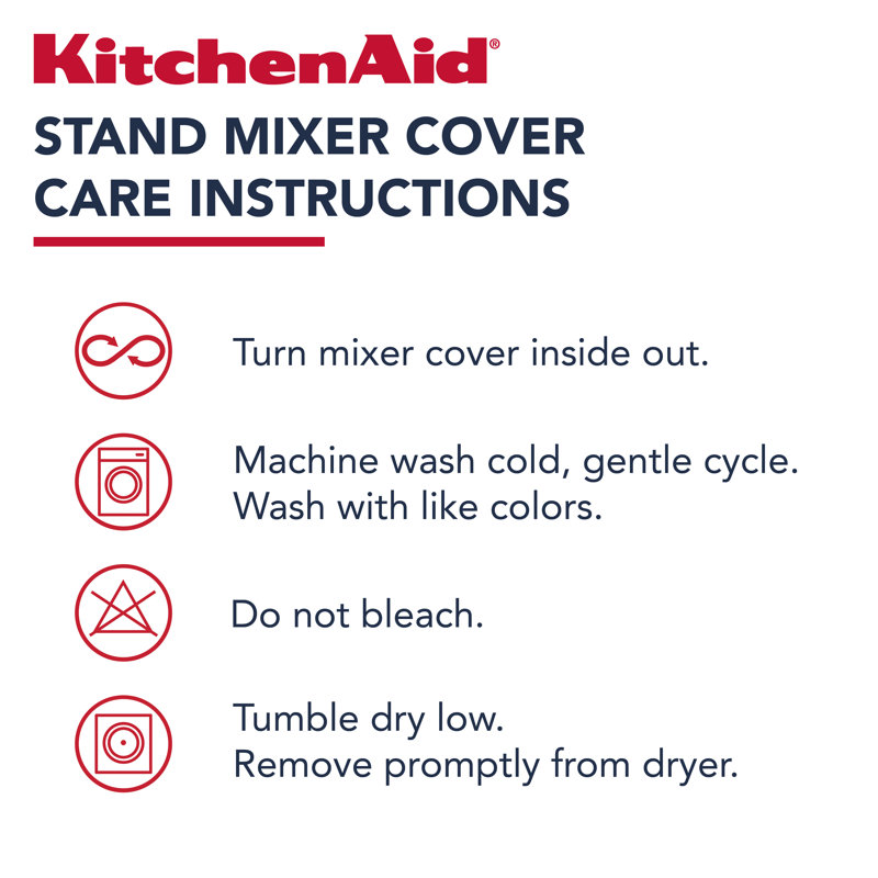 KitchenAid® Quilted Fitted Mixer Cover, White