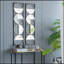 Miroir mural éclectique en métal pour chambre à coucher, salon et vestibule