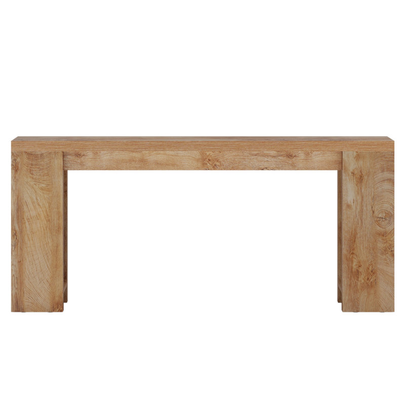 70.9" Extra Long Farmhouse Console Table – Narrow Wood Entryway Sofa Table Behind Couch, Rustic Accent Table For Living Room, Hallway, Or Foyer, Light Oak Brown Finish