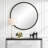 Armanti Solid Wood Round Wall Mirror